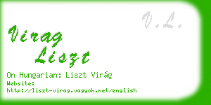virag liszt business card