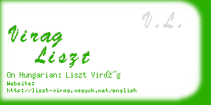 virag liszt business card